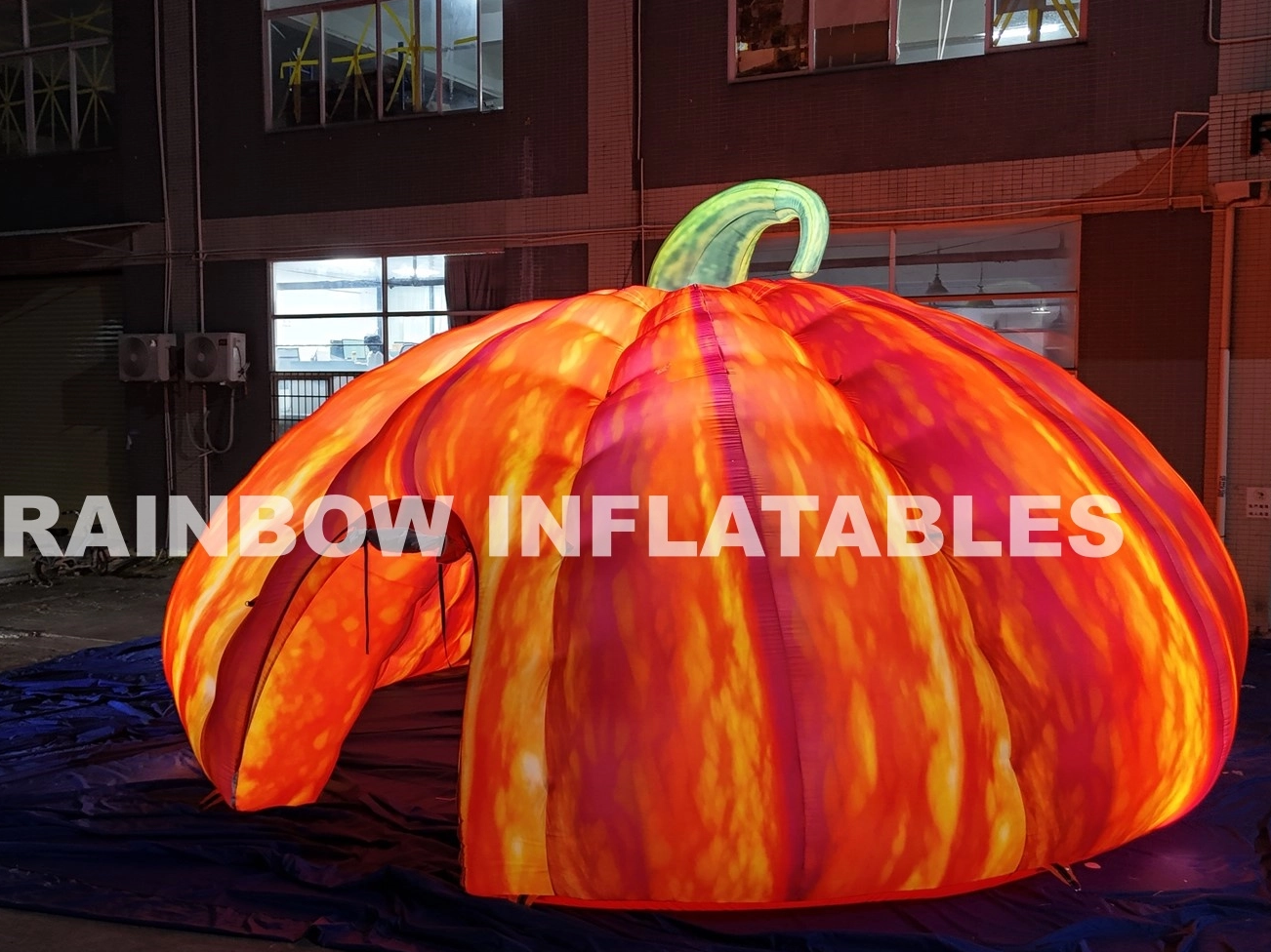 Inflatable LED pumpkin tent