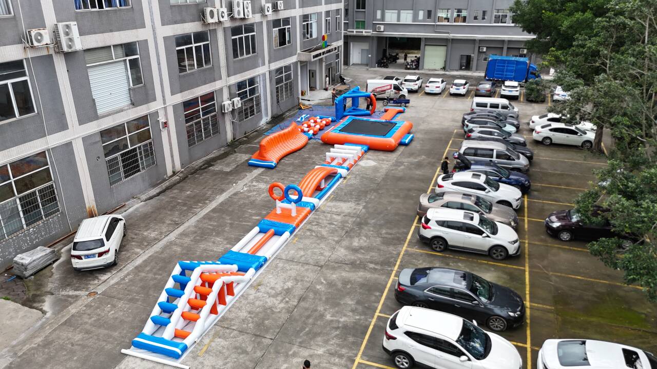Floating obstacle water park Inflatable water sports