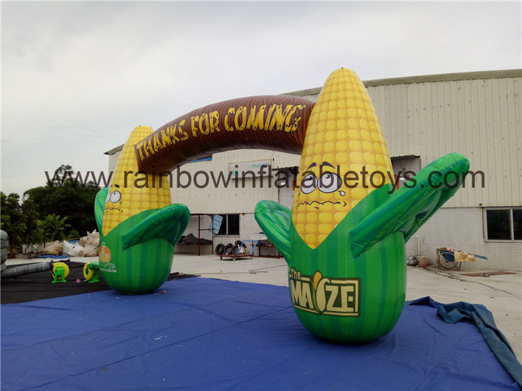 RB21042（8.42x4m） Inflatable Corn Shape Welcome Arch For Commercial Activities