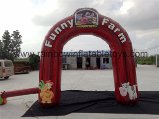 RB21047(3.5x3.5m) Inflatable Red Simple Welcome Arch For Funny Farm