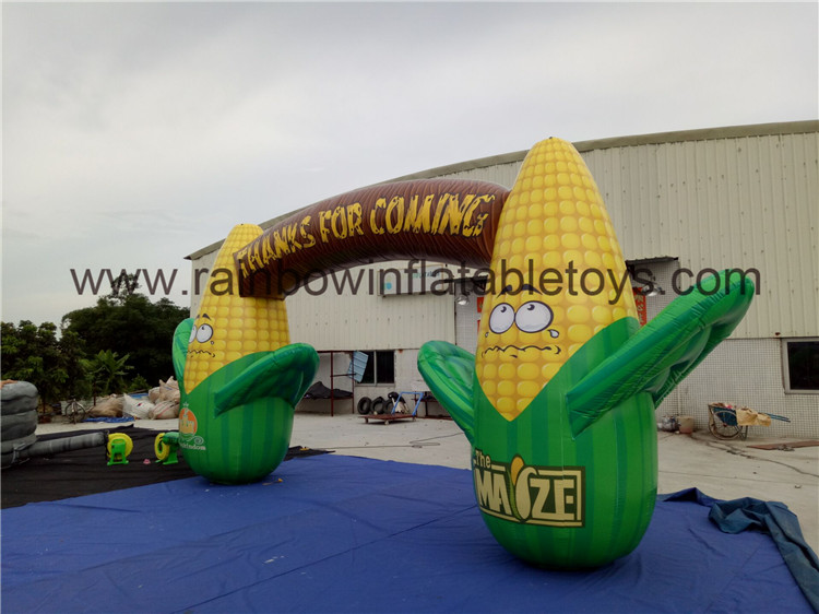 RB21042（8.42x4m） Inflatable Corn Shape Welcome Arch For Commercial Activities