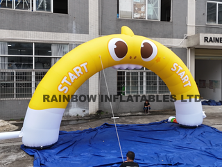 Fun Inflatable Archway Featuring Cute Cartoon Eyes for Celebrations