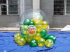 Custom Transparent Inflatable Display Dome Ball Pit with Branded Promotional PVC Balls for Shopping Mall Events and Advertising