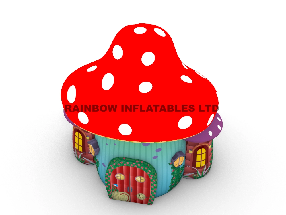 Vibrant Inflatable Mushroom Decorations for Kids' Parties and Playgrounds