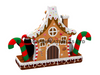 Festive Inflatable Gingerbread House with Santa and Friends