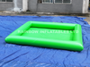 Portable Green Inflatable Splash Pool Mat with Thick Inflatable Border for Kids Outdoor Water Play