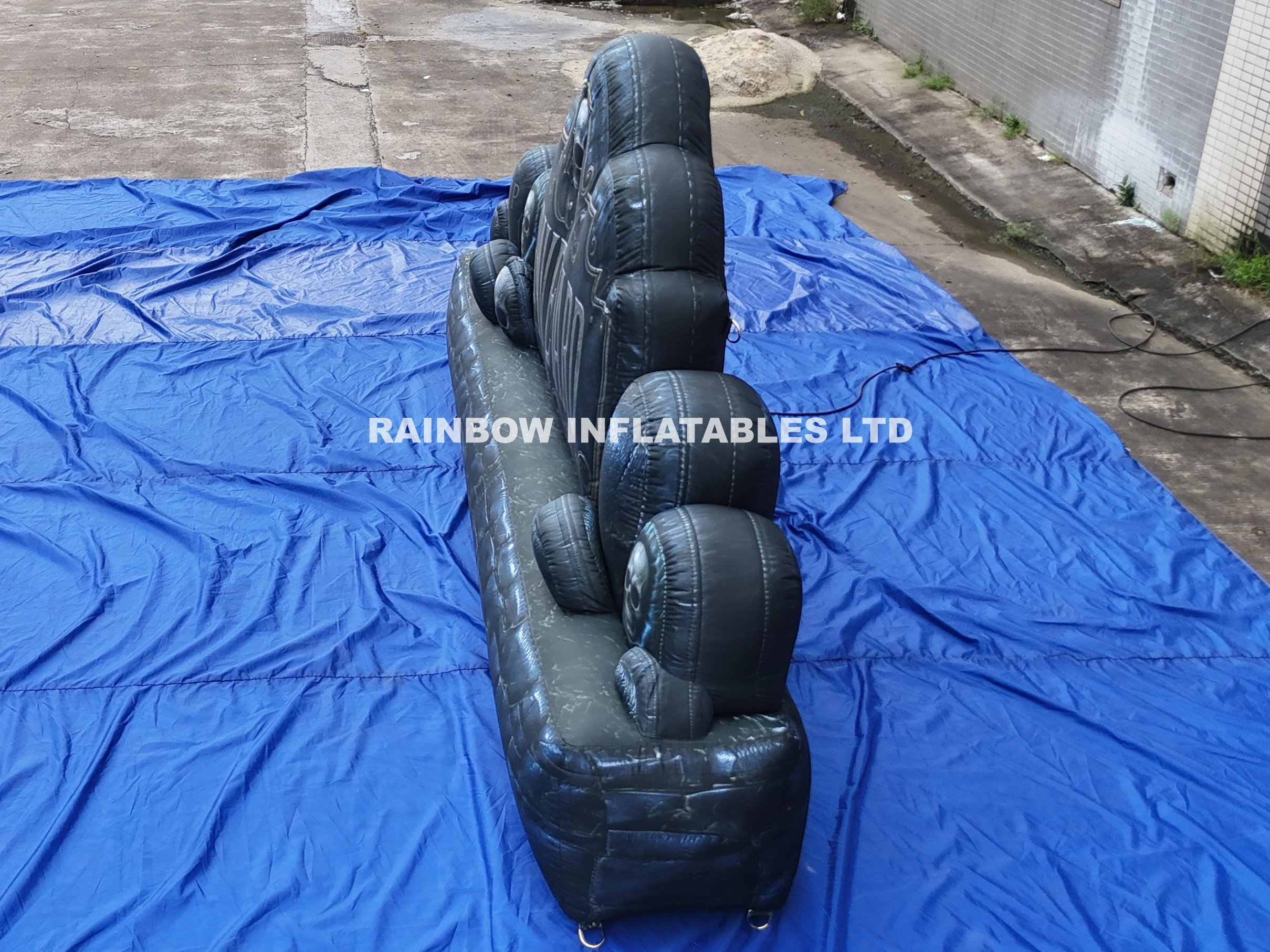 Inflatable Graveyard, Skull Backdrop, RIP Tombstone, Halloween Prop, Inflatable Sign
