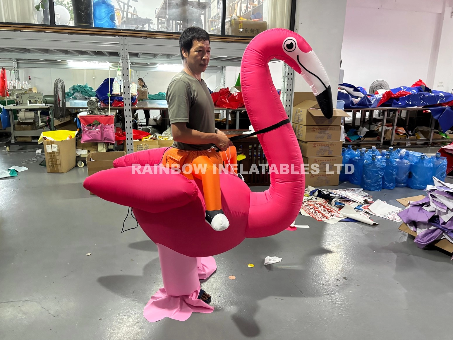 Inflatable Walking flamingo