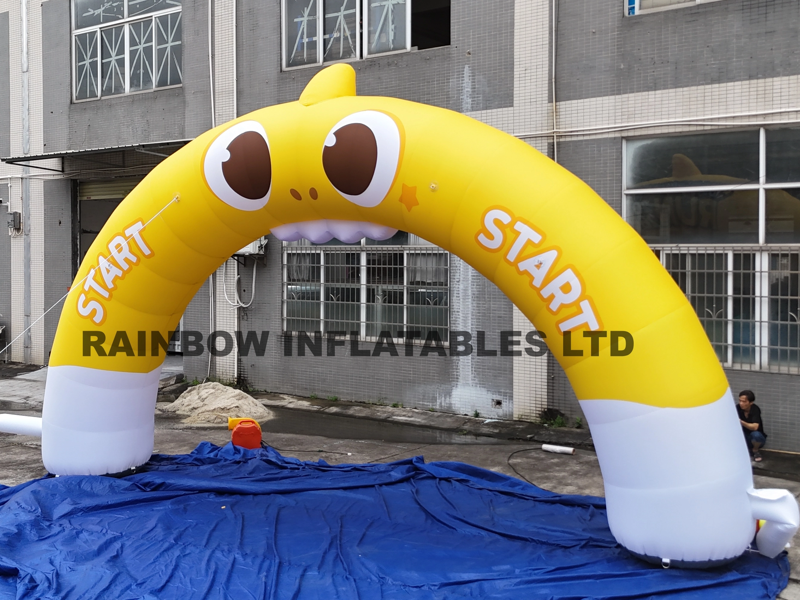 Fun Inflatable Archway Featuring Cute Cartoon Eyes for Celebrations