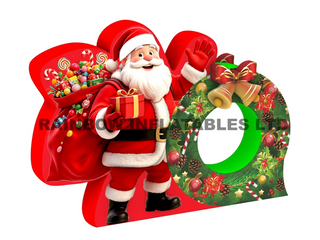 Charming Santa Claus Figurine Waving with Gift Box