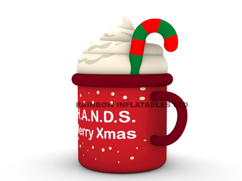 Merry Christmas 3D Mug Featuring Whipped Cream & Candy Cane