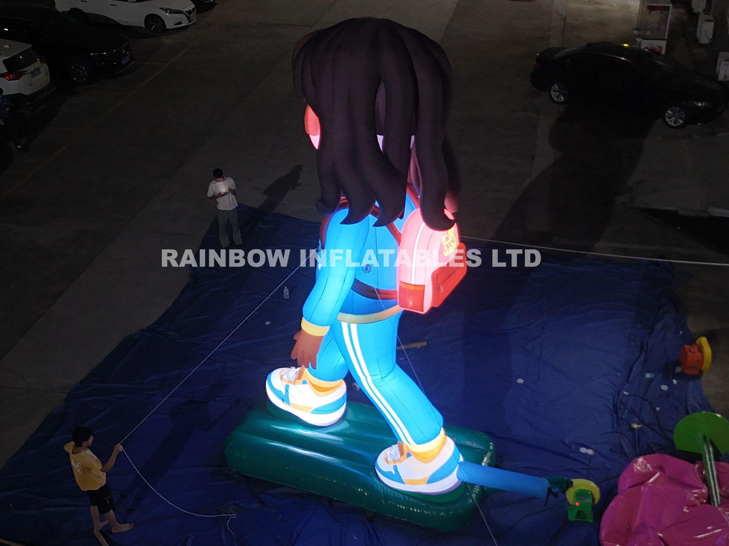 LED Light Up Inflatable Girl