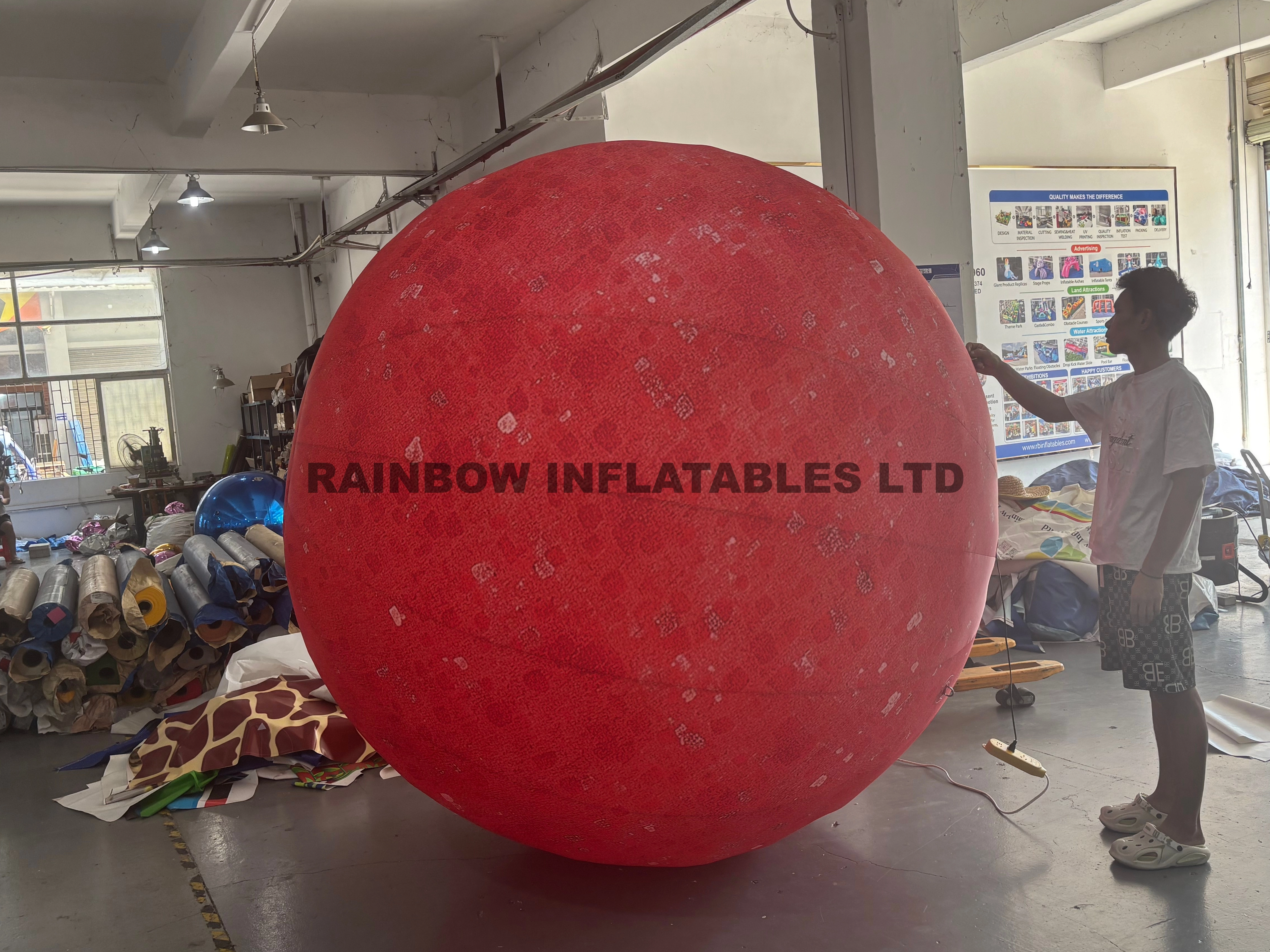 LED Inflatable Hanging Ball - Oxford Cloth Decorative Sphere