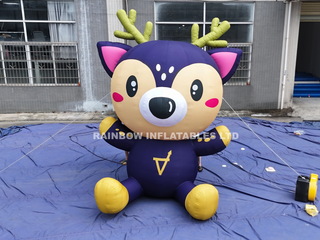 Custom Giant Inflatable Deer Mascot with Logo for Advertising and Events