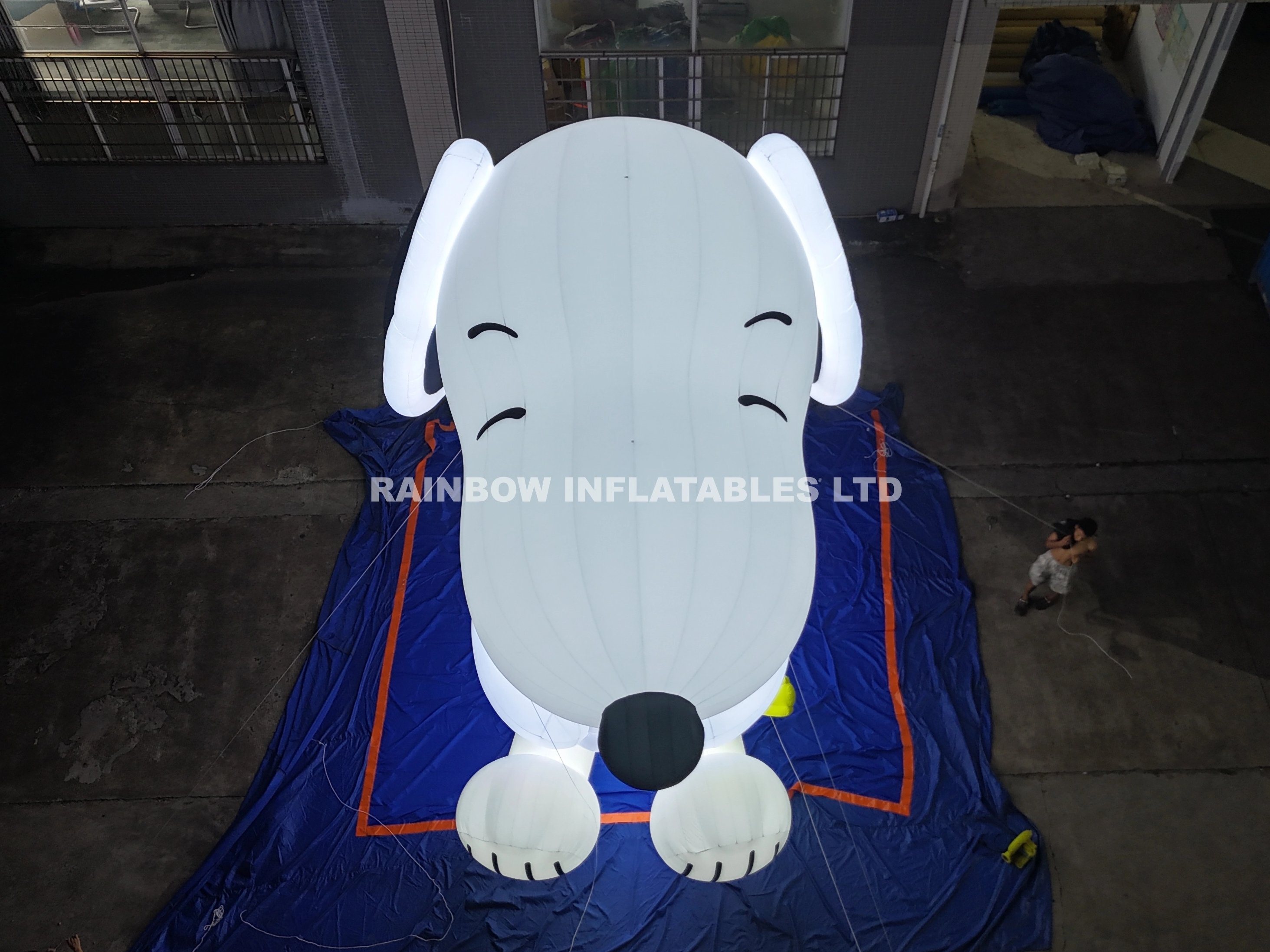 Large Custom LED Inflatable Snoopy and Woodstock for Outdoor Night Advertising