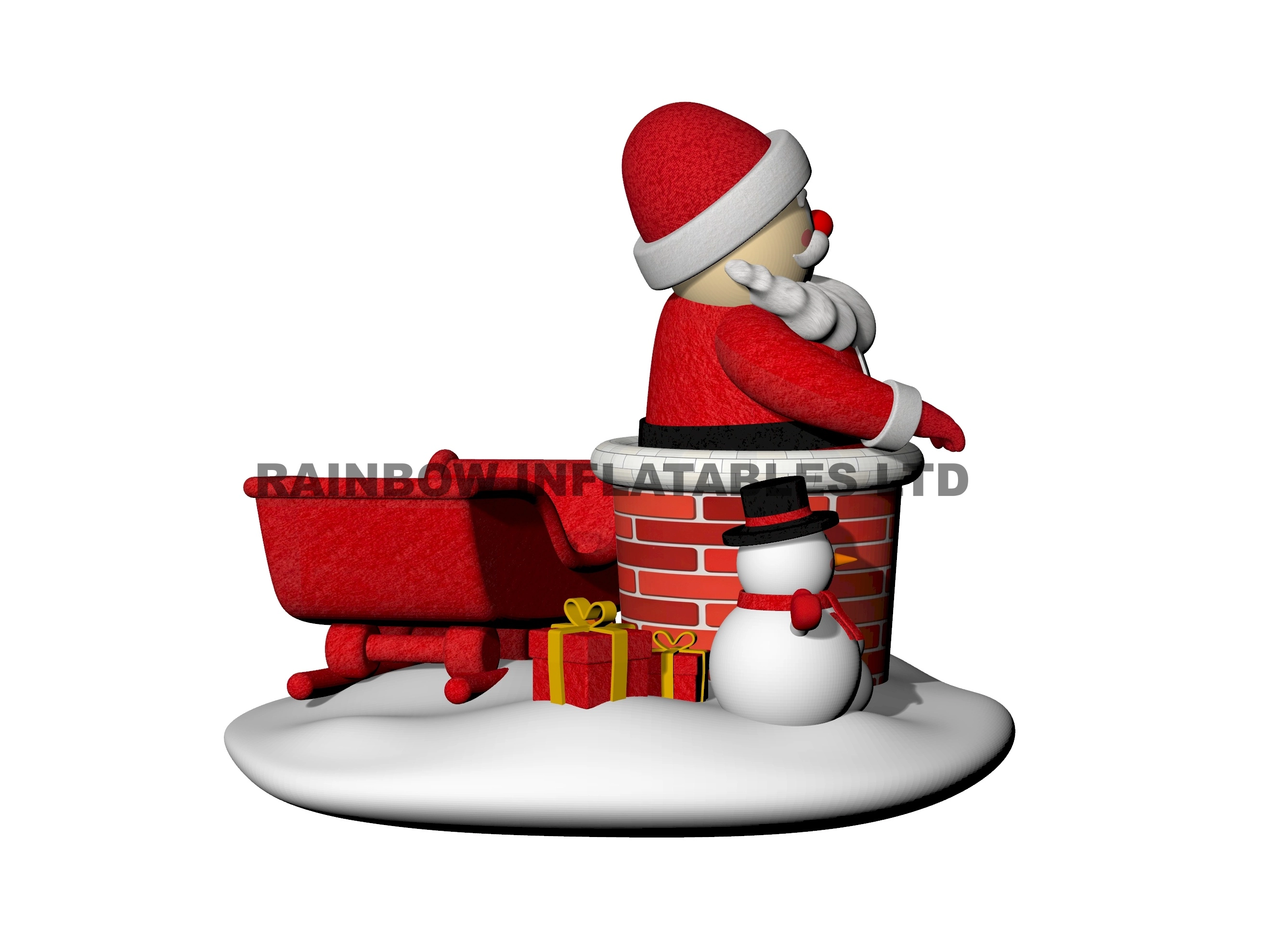 Premium Outdoor Santa Claus, Snowman & Sleigh Decorations