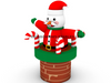 Charming Santa Claus Decoration on Chimney Base with Sweet Treats