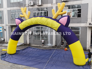 Custom Giant Inflatable Deer Arch for Outdoor Events and Entrance Decoration