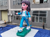 LED Light Up Inflatable Girl