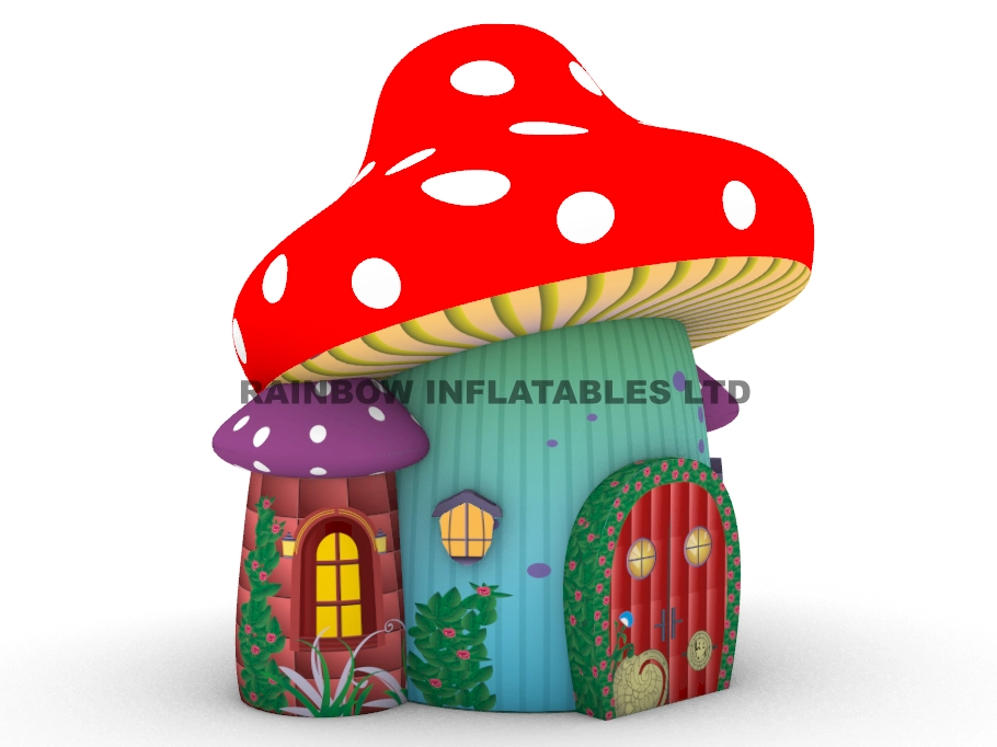 Vibrant Inflatable Mushroom Decorations for Kids' Parties and Playgrounds