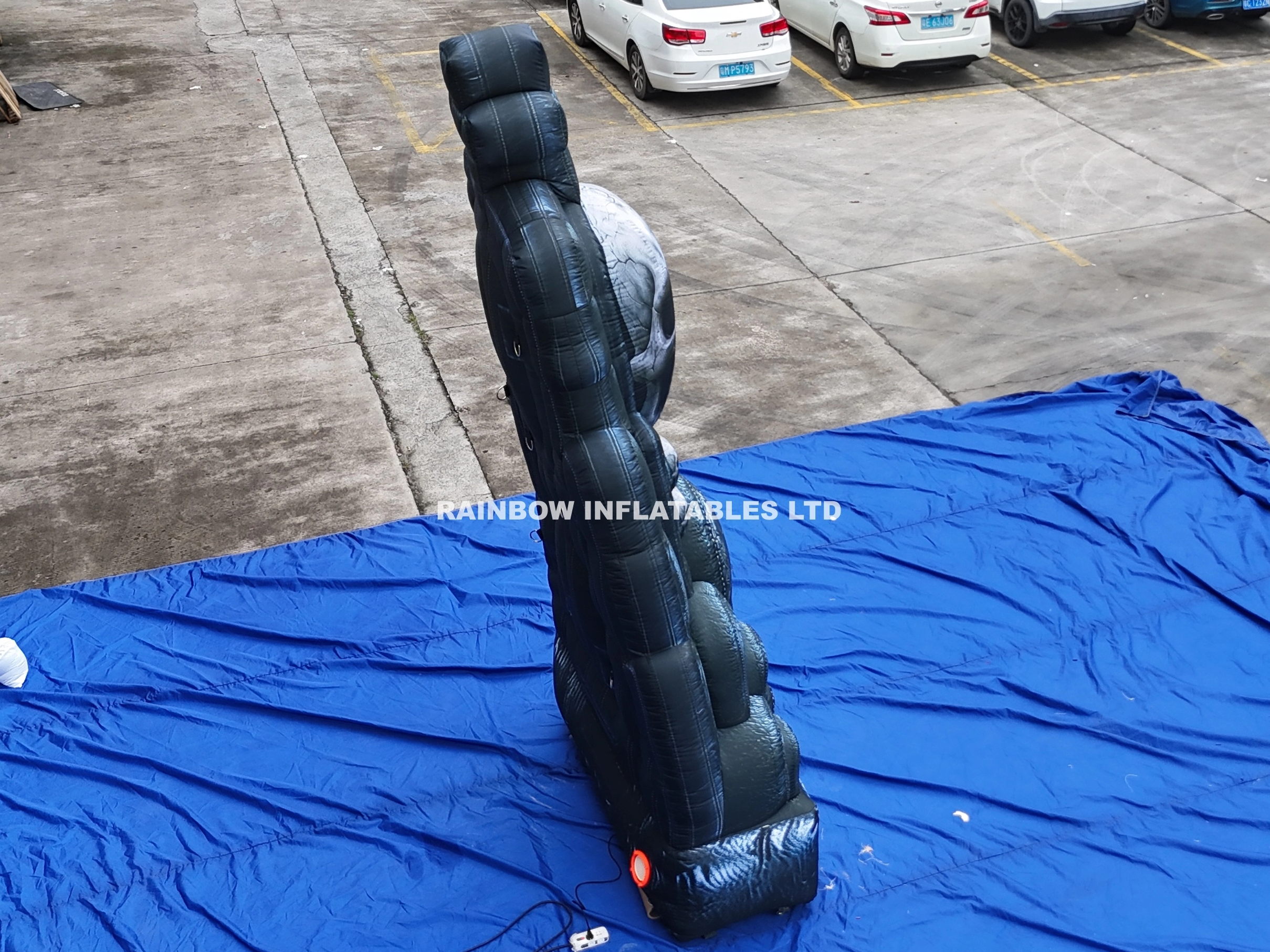 Custom Large Inflatable RIP Gravestone with Skulls for Outdoor Event Decor