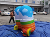Colorful Inflatable Cartoon Pillars for Race Day Excitement
