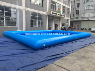 Dark Blue Square Inflatable Swimming Pool