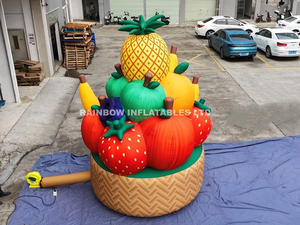 Custom Giant Inflatable Fruit Basket Model for Advertising