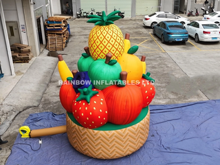 Custom Giant Inflatable Fruit Basket Model for Advertising