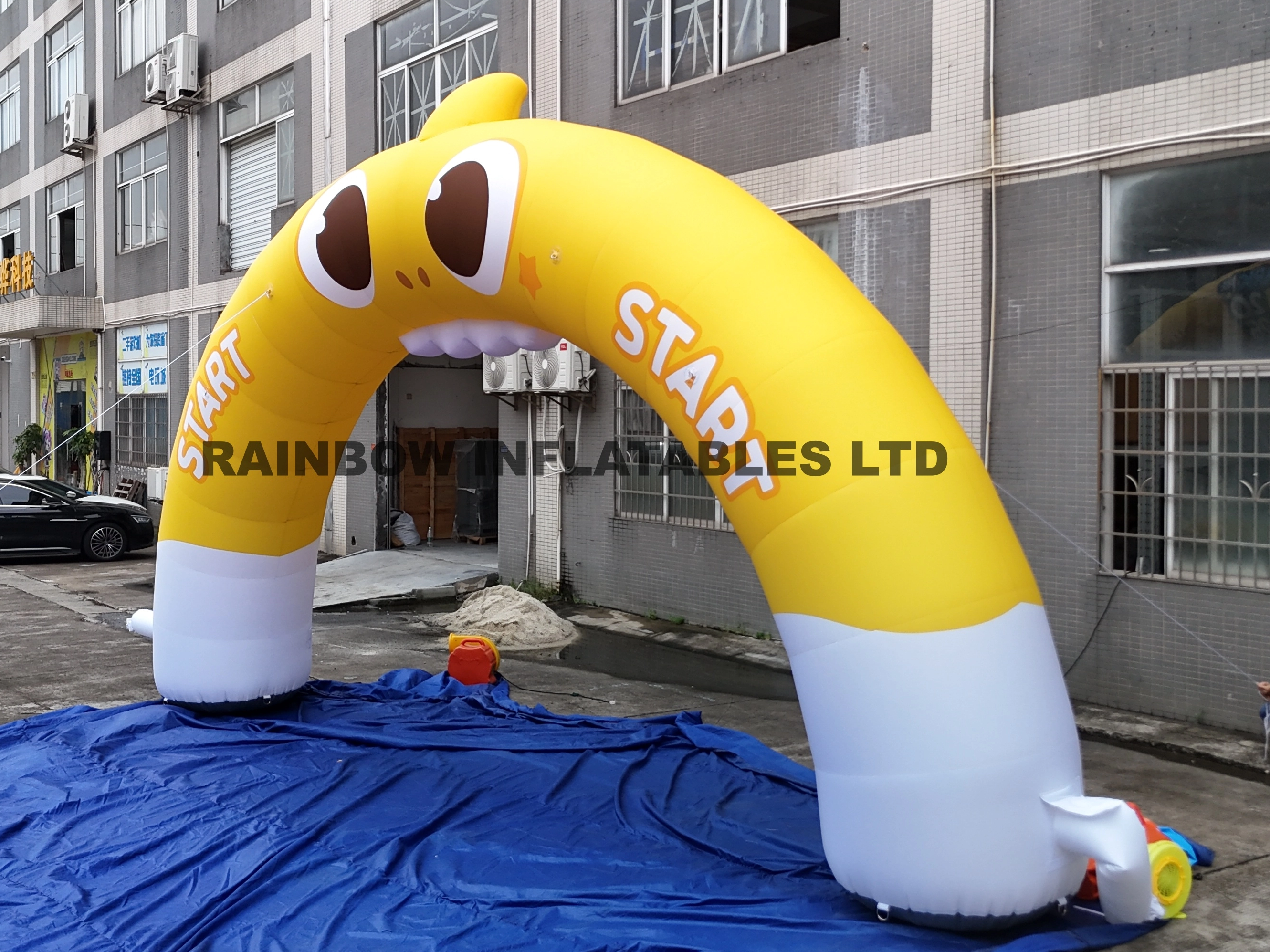 inflatable arch, inflatable archway, inflatable start line, inflatable gate, inflatable tunnel.