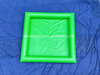 Portable Green Inflatable Splash Pool Mat with Thick Inflatable Border for Kids Outdoor Water Play
