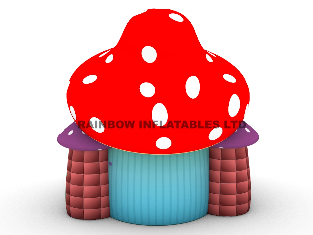 Vibrant Inflatable Mushroom Decorations for Kids' Parties and Playgrounds