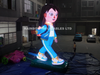 LED Light Up Inflatable Girl