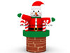 Charming Santa Claus Decoration on Chimney Base with Sweet Treats