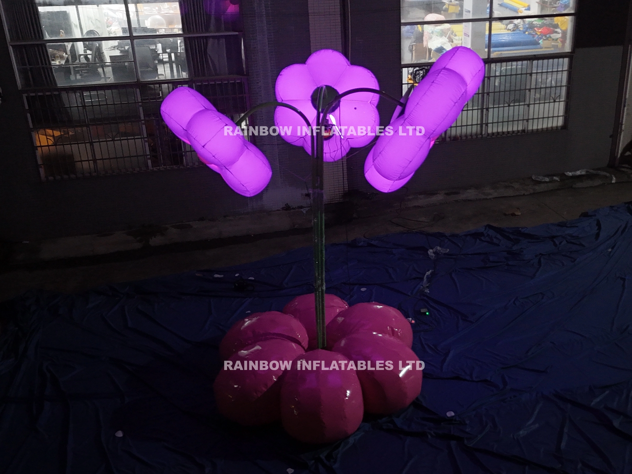 Custom LED Inflatable Flower Art Decoration