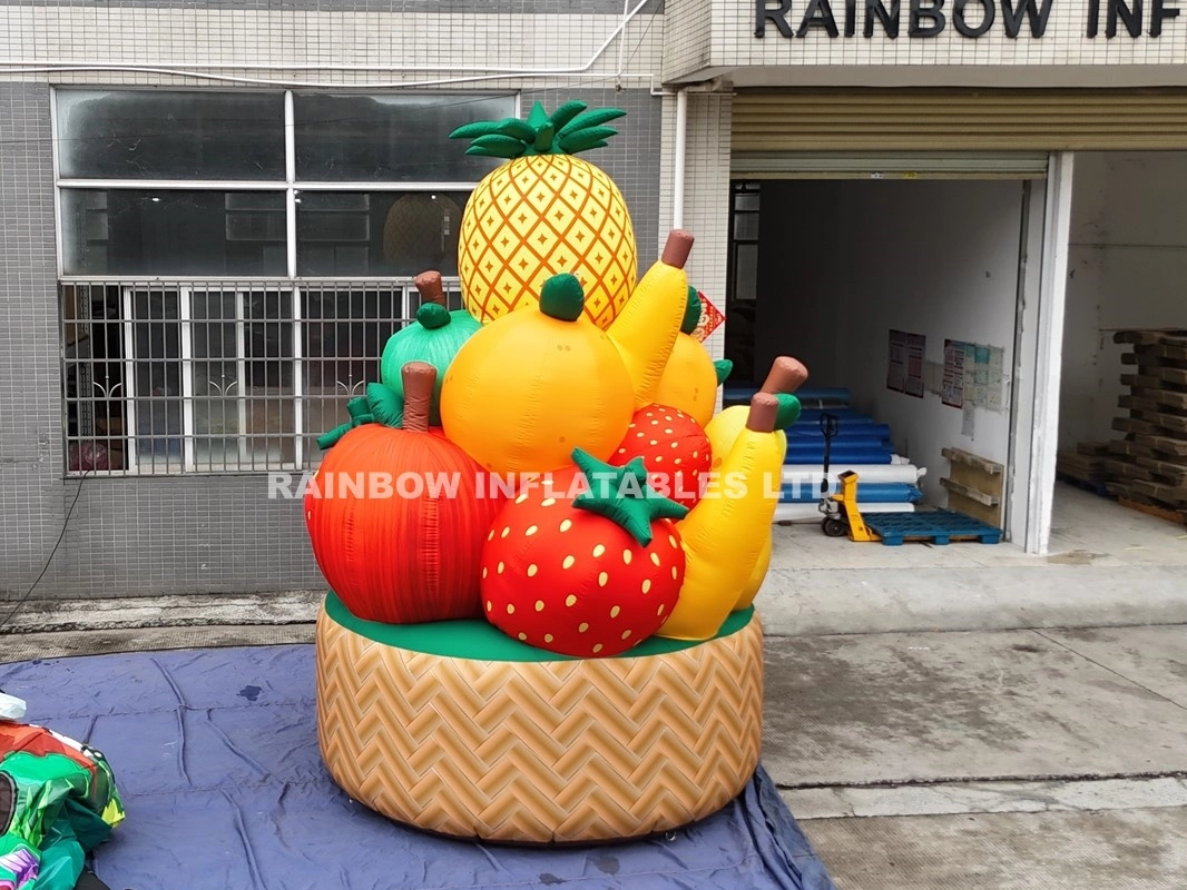Custom Giant Inflatable Fruit Basket Model for Advertising