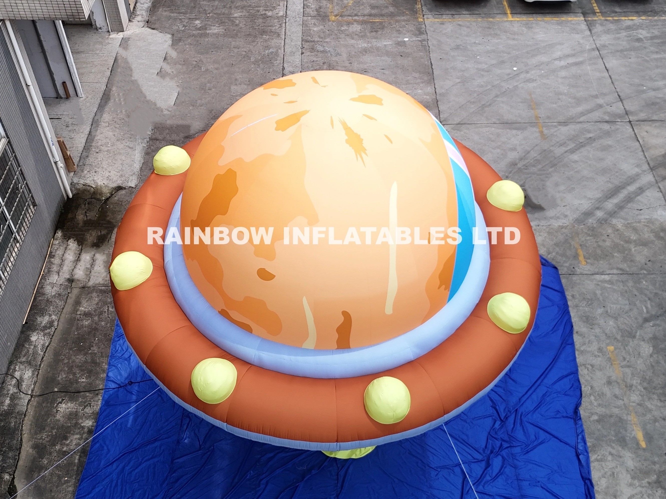 Fun Inflatable UFO Spaceship with Adorable Bunny Design for Kids