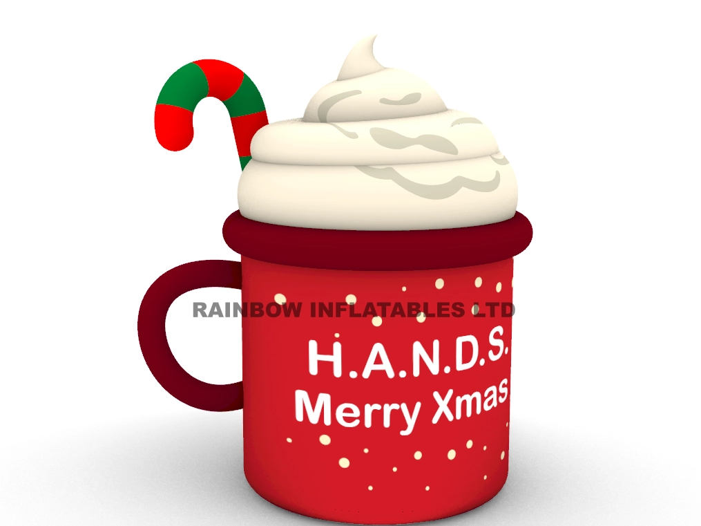 Merry Christmas 3D Mug Featuring Whipped Cream & Candy Cane