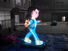 Custom Inflatable Glowing Girl Doll for Party Decoration
