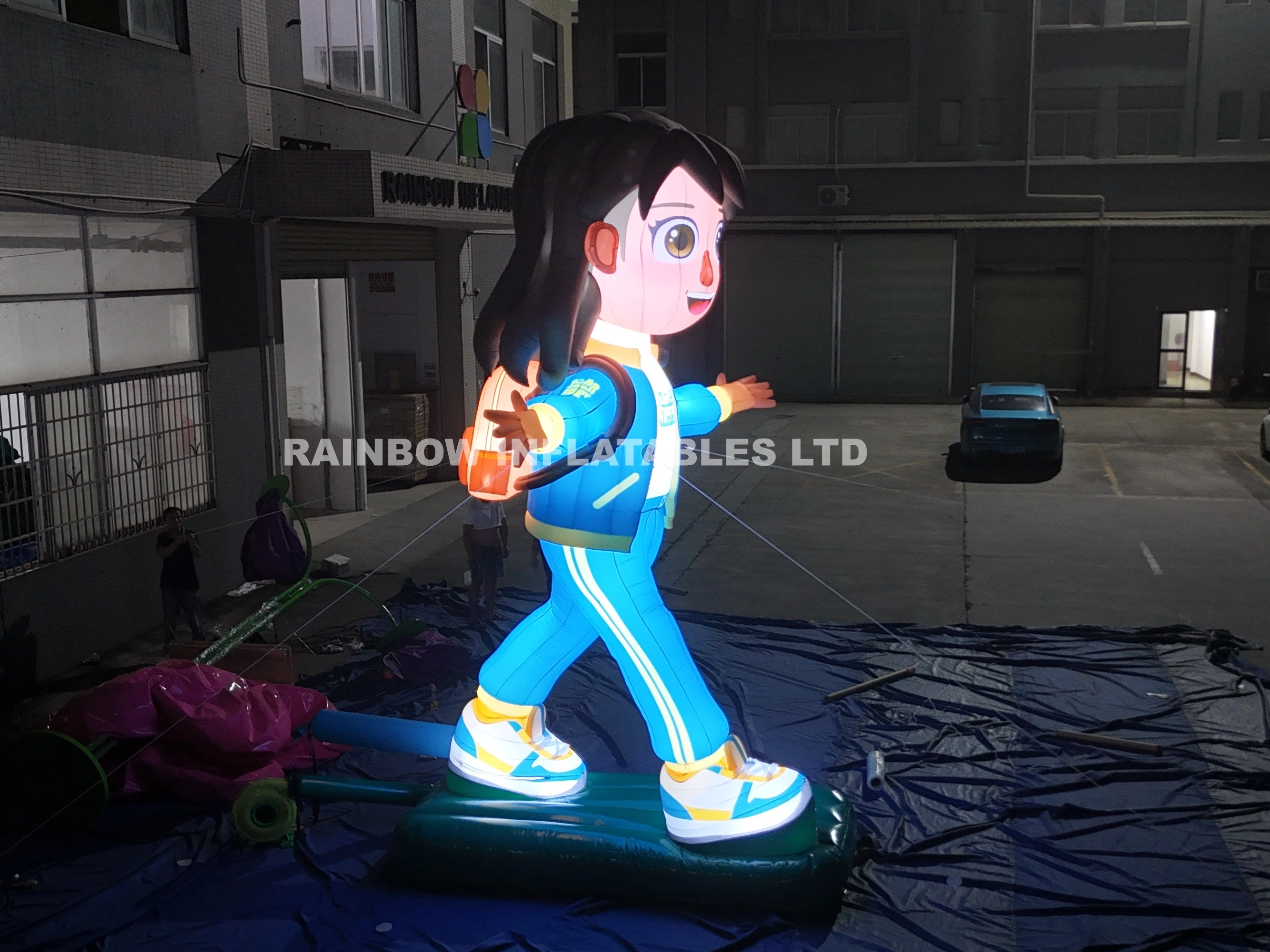 Custom Inflatable Glowing Girl Doll for Party Decoration