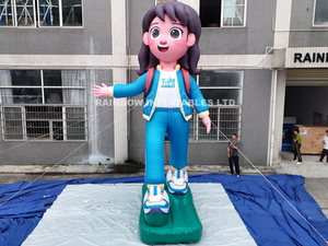 LED Light Up Inflatable Girl